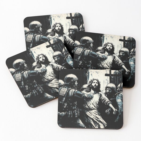 Item preview, Jesus Being Arrested at a Protest | Activism Art | Protest Art | Christian Art |Social Justice designed and sold by ThatsTheStyle.