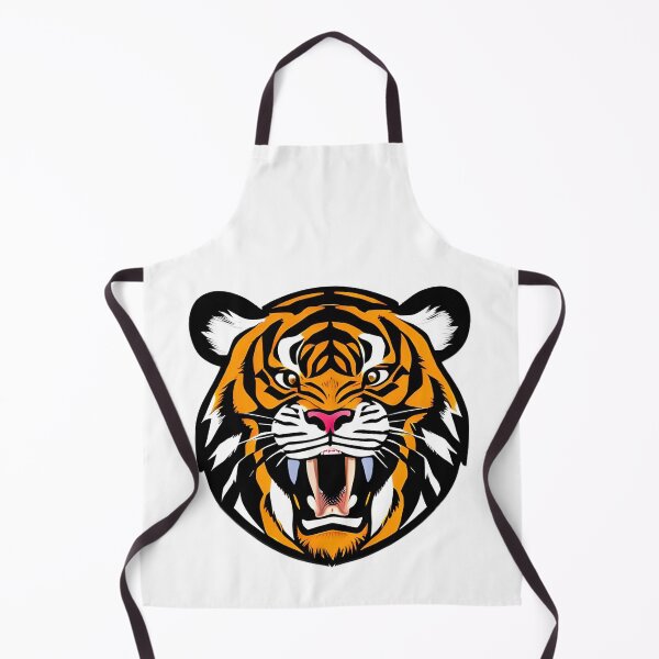 Item preview, Colourful cartoon of a Tiger growling designed and sold by The-Hist-Image.
