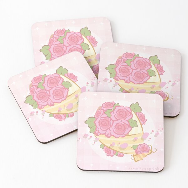 Item preview, Pink Rose Floral Valentine Bouquet designed and sold by CreativeSprinkleArt.