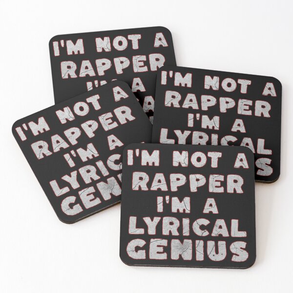 Item preview, Be a Lyrical Genius: Show off Your Style with this 'I'm Not a Rapper' ! Red Outline designed and sold by Russ Selby.