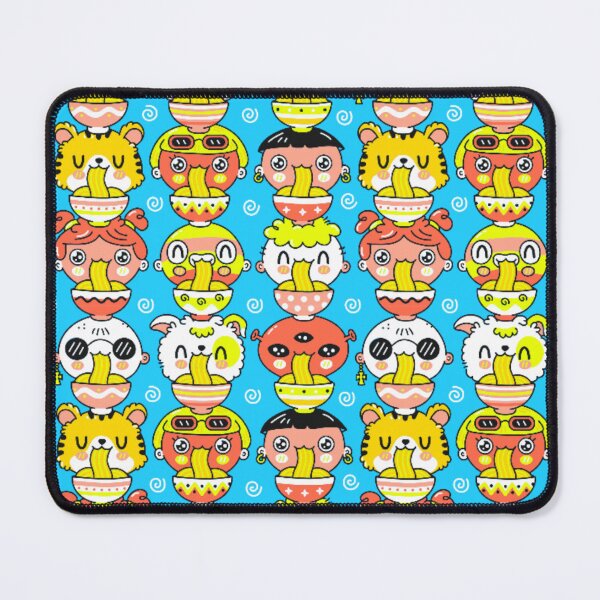 Item preview, kawaii Eating Noodle Pattern designed and sold by TheCatmeow2000.