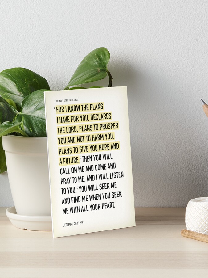 Jeremiah's Letter to the Exiles, scripture verse poster (Jeremiah