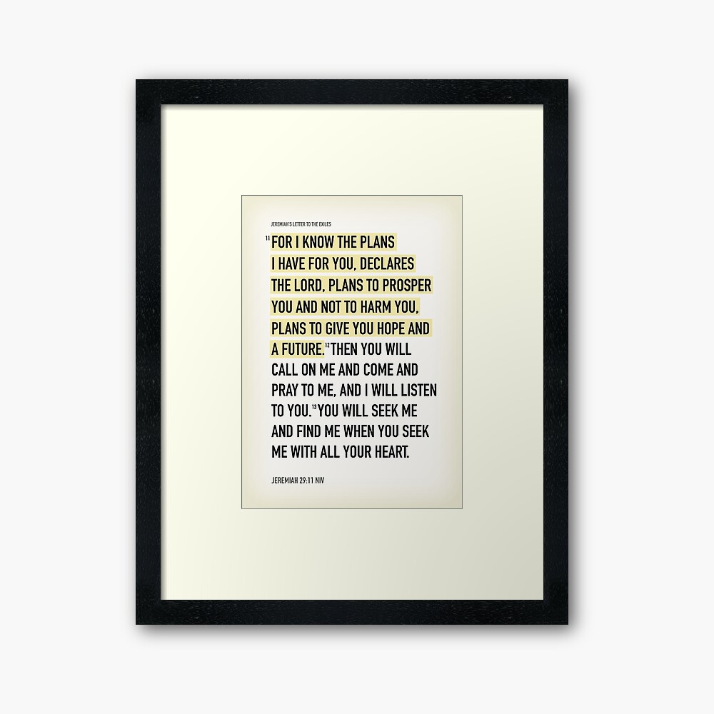 Jeremiah's Letter to the Exiles, scripture verse poster (Jeremiah