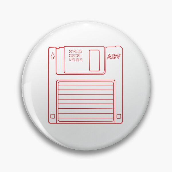 Item preview, Retro Computer Tech Floppy Disk Graphic (Red Lines) Analog/ Computer designed and sold by analogdigitalvz.