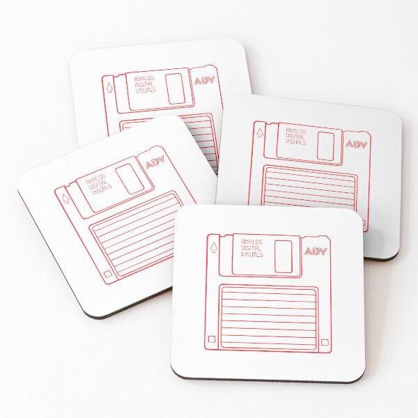 Item preview, Retro Computer Tech Floppy Disk Graphic (Red Lines) Analog/ Computer designed and sold by analogdigitalvz.