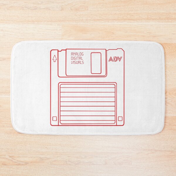 Item preview, Retro Computer Tech Floppy Disk Graphic (Red Lines) Analog/ Computer designed and sold by analogdigitalvz.