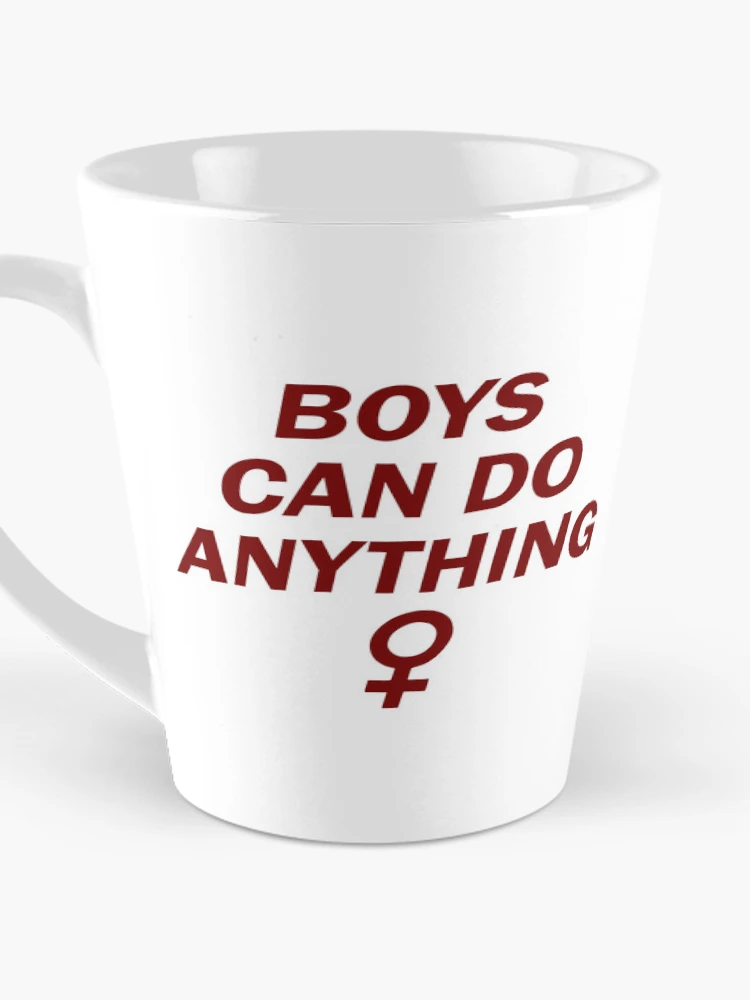 Thumbnail 3 of 4, Coffee Mug, BOYS CAN DO ANYTHING ♀, red designed and sold by gardengrease.