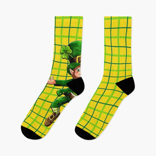 Item preview, Leprechaun St. Patrick's Day Gold and Green Plaid designed and sold by StimulatedHead.