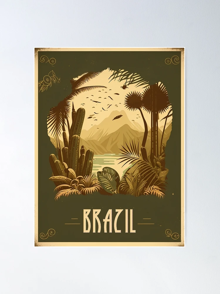 DESEACO Watercolor Vintage Stickers, Decorative Brazil