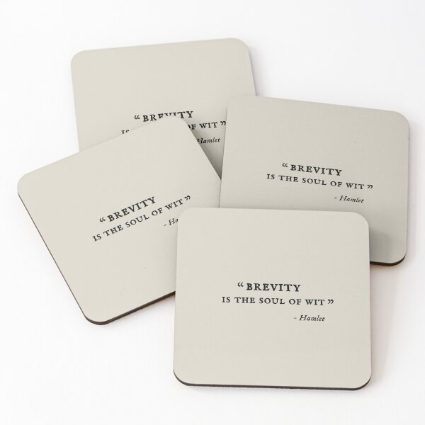 Item preview, "Brevity Is The Soul Of Wit" Shakespeare Quote designed and sold by ligaturesupply.