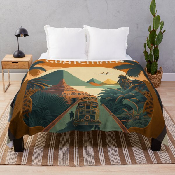 Item preview, Guatemala Vintage Travel Art Poster designed and sold by OldTravelArt.