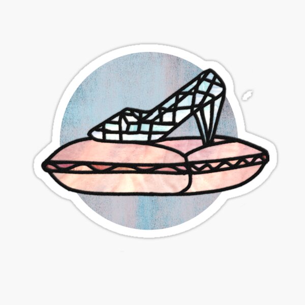 Glass slipper Sticker for Sale by breannapoch