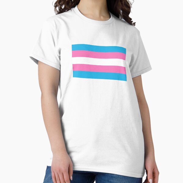 Seamless Repeating Transgender Pride Flag Pattern Classic T-Shirt