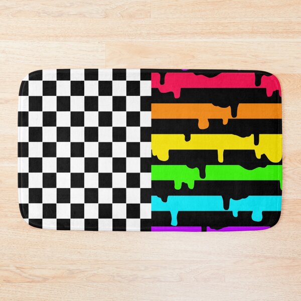 Item preview, Split Rainbow Stripes Checkerboard designed and sold by JanGrackle.