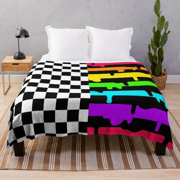 Item preview, Split Rainbow Stripes Checkerboard designed and sold by JanGrackle.