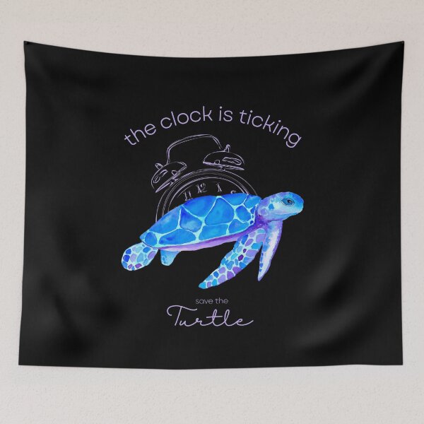 Item preview, Turtle Rescue Save The Turtles The Clock Is Ticking Mouse Pad designed and sold by MagicWolfStar.