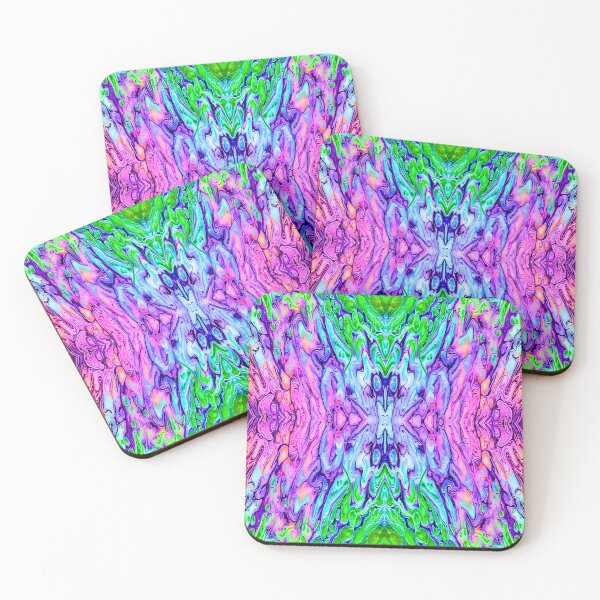 Item preview, Mirrored Abstract in Blue Green Pink Orange designed and sold by Karen Simon.