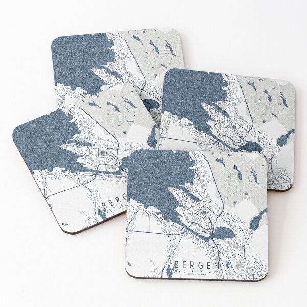 Item preview, Bergen City Map of Vestland, Norway - Coastal designed and sold by deMAP.