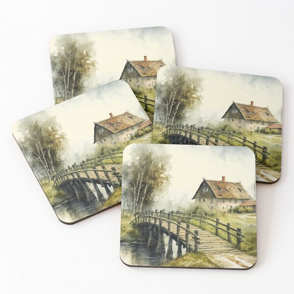 Item preview, Old Bridge Watercolor designed and sold by rukesdesigns.