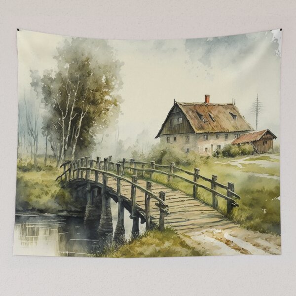 Item preview, Old Bridge Watercolor designed and sold by rukesdesigns.