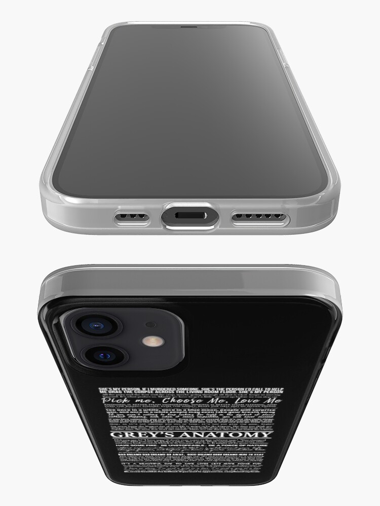 Alternate view of typography black iPhone Case & Cover