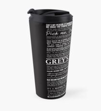typography black Travel Mug