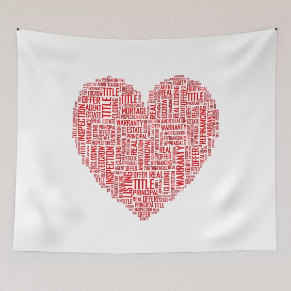 Item preview, Real Estate Heart - Heart Filled With Words designed and sold by molamode.