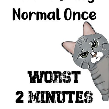 Artwork thumbnail, Annoyed Cat - I Tried Being Normal Once Worst Two Minutes Of My Life - Astonished Cat Company - Gift For Cat Lovers by AstonishedCatCo