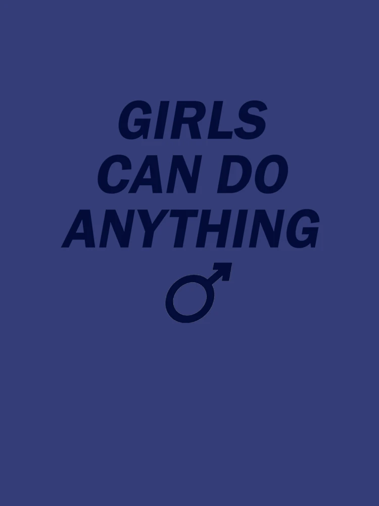 Thumbnail 4 of 4, V-Neck T-Shirt, GIRLS CAN DO ANYTHING ♂, blue designed and sold by gardengrease.