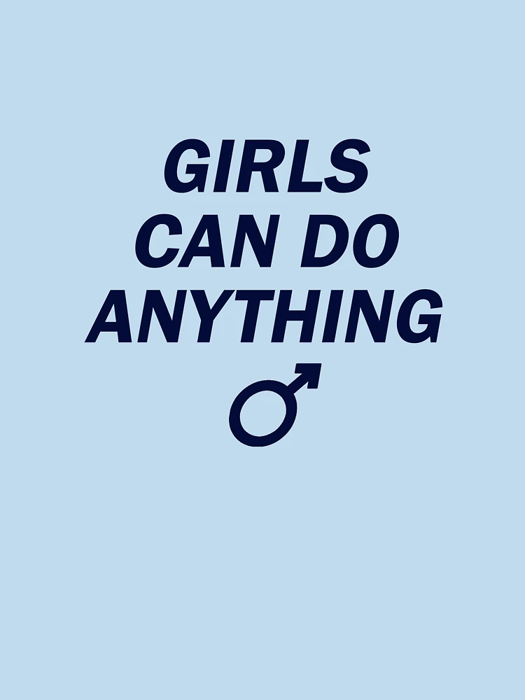 Thumbnail 7 of 7, Essential T-Shirt, GIRLS CAN DO ANYTHING ♂, blue designed and sold by gardengrease.