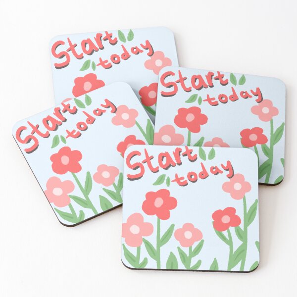 Item preview, Start today motivational quote designed and sold by pinkyfish1010.