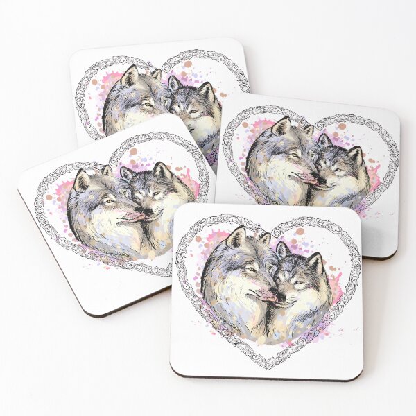Item preview, Sweet Wolf Couple designed and sold by RoseCandi.