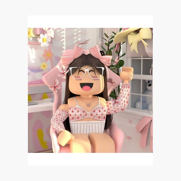 Poster A4 em Camadas ROBLOX MENINA