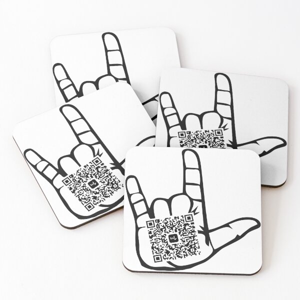 Item preview, ASL ILY Hand QR Code designed and sold by CleverILY.