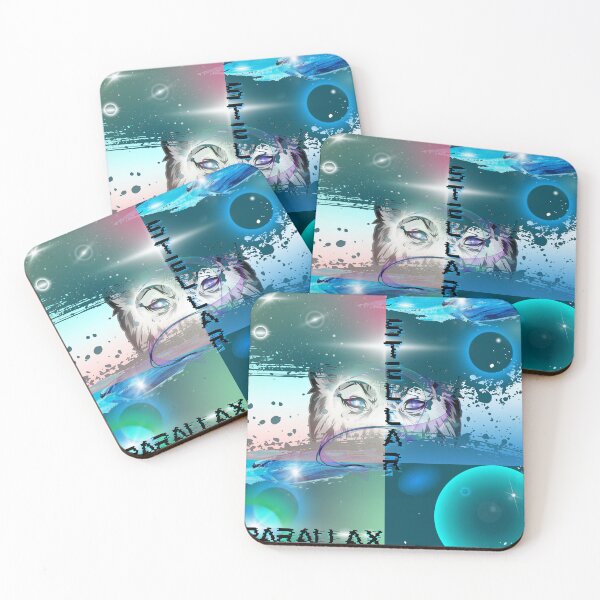 Item preview, Stellar parallax, beautiful astral and futuristic illustration with stars and planets theme in neon colors designed and sold by Malogue.