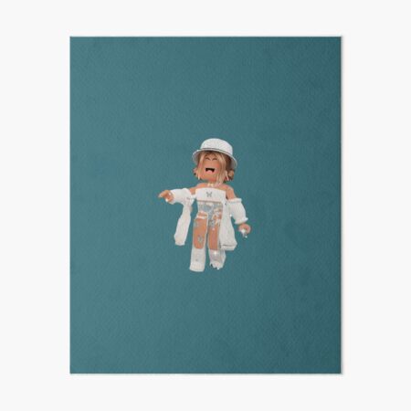 t-shirt roblox girl Art Board Print by CuteDesignOnly