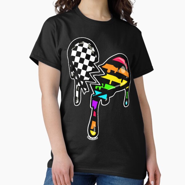 【NONCODE】Mubel split color T-shirt Two Tone Split Blank T-Shirt Small Black Grey | Amazon.com