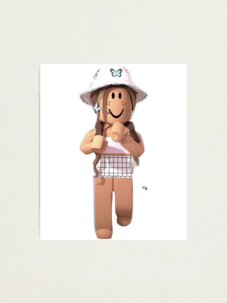 t-shirt roblox girl Photographic Print by CuteDesignOnly