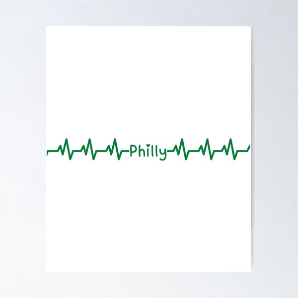 Item preview, Philly Heartbeat | I love Philadelphia | Philadelphia Football | Love | Text Based | Light Background designed and sold by SidefatSayings.