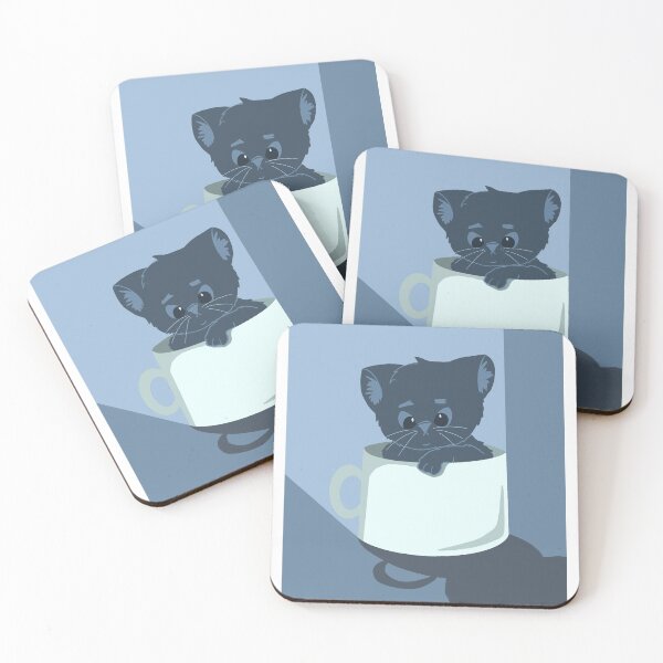 Aperçu de l'œuvre Chaton dans une tasse créée et vendue par bethepiano.
