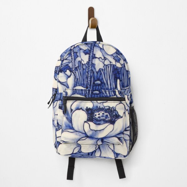Item preview, Kimono Art With Blue Peony  designed and sold by Wa Wonder.