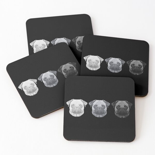 Item preview, Grey Pug Geometric  designed and sold by The-Vault.