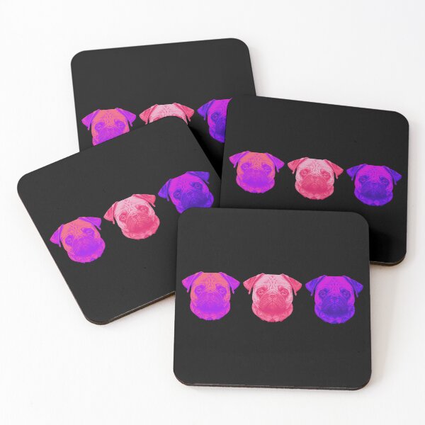 Item preview, Pug Geometric Pink & Purple designed and sold by The-Vault.
