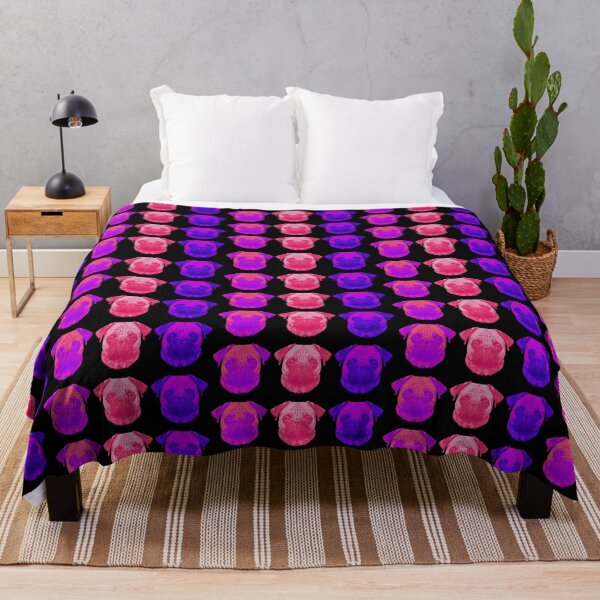 Item preview, Pug Geometric Pink & Purple designed and sold by The-Vault.
