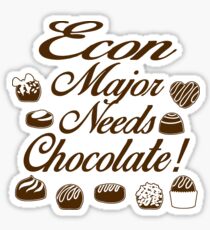 econ major loves chocolate Sticker