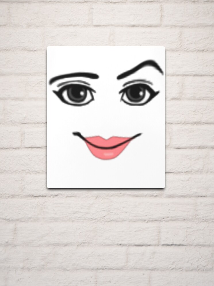 Roblox Woman Face Metal Print for Sale by rbopone