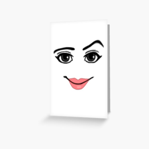 Roblox Default Female Face Smirking Smiling Meme  Greeting Card for Sale  by braelyncollettt