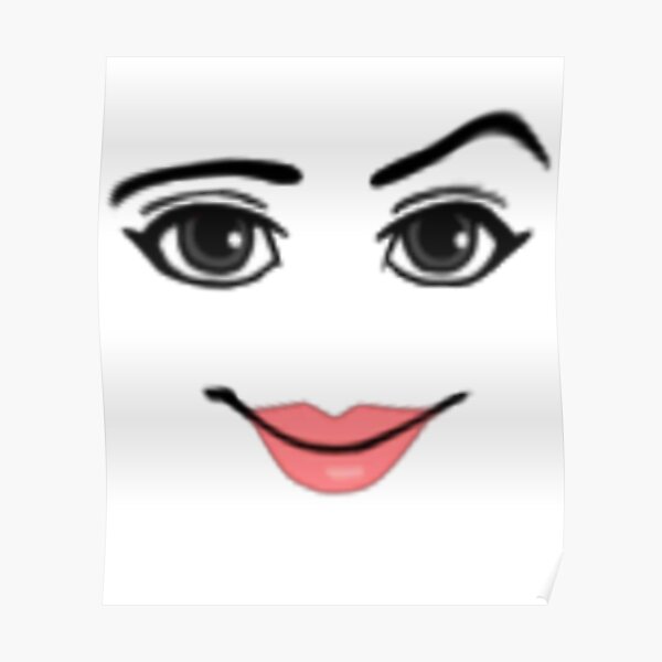 Frau Gesicht Roblox Poster Von Coreyarms Redbubble 