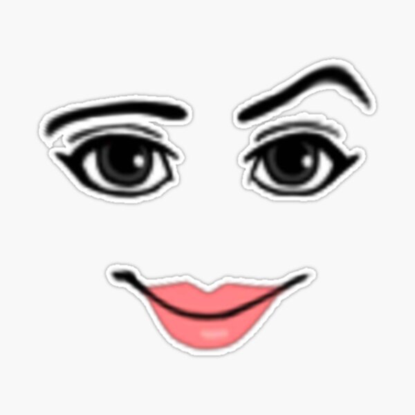 Premium Vector Female face expression doodle funny cute emotion, roblox face  girl 
