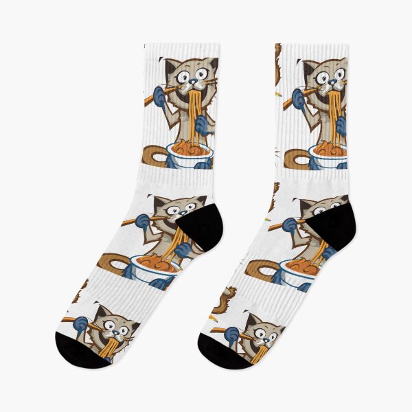 Item preview, cat eating noodles america designed and sold by DailySales8.